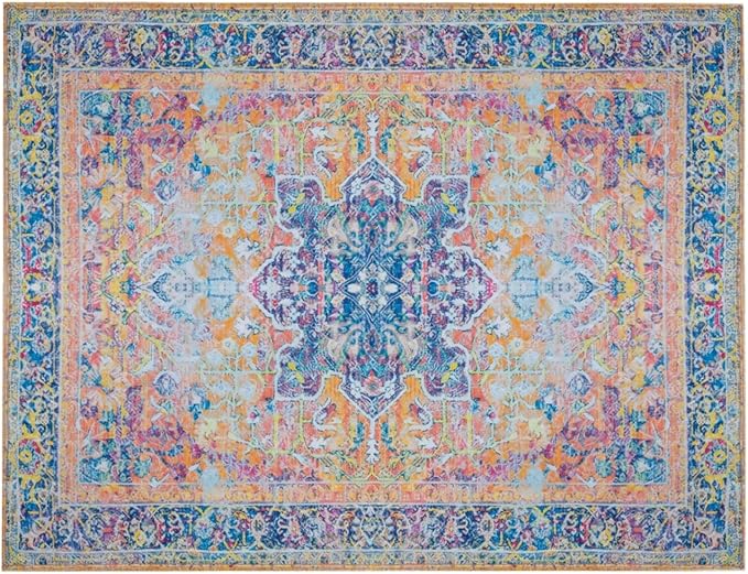 Lovewag Cat Litter Mat 2 Pack - Large 36x48 Machine Washable Easy Clean Non-Slip Waterproof Trapping Mats for Cats - (Marmalade Sunshine)