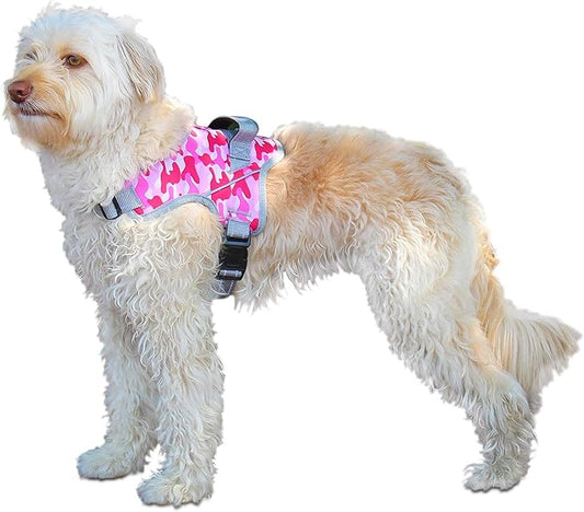 Walkin’ Warrior No Pull Dog Harness, Adjustable Straps for Custom Fit, Compatible with Dog Wheelchair, Breathable Mesh Lining for Comfort