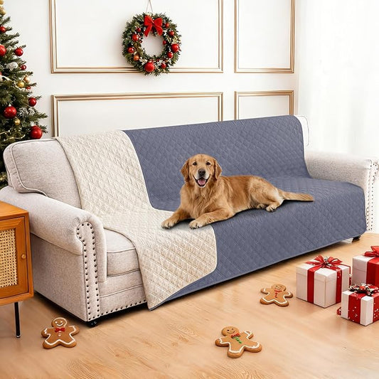 Waterproof Couch Covers for Pets, Waterproof Dog Bed Cover, Anti-Slip Soft Dog Blankets, Couch Cover for Dogs Washable, Pet Blanket for Puppy Large Dogs Cat (68x82 Inch, Grey Blue)