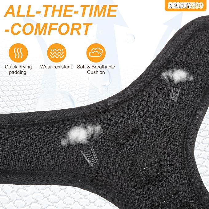 BEAUTYZOO No Pull Dog Harness Small, Adjustable Dog Harness and Leash Set -Easy Wearing with 3 Buckles/Control Handle,No Choke Soft Padded Reflective Pet Vest for Training Walking Hiking, S