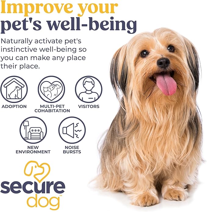 SIGNS SecureDog Calming Diffuser for Supporting Calm and Well-Being to Help Relieve Any Feeling of Anxiety or Stress, Dog Pheromone Passive Stick Diffuser Home Starter Kit