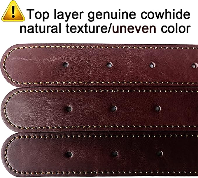 Didog Genuine Leather Dog Collars with Engraved Nameplate, Personalized Soft Leather Dog Collar with Custom ID Tag, Brown/Green/Red for Medium Large Dogs (XL,Brown)