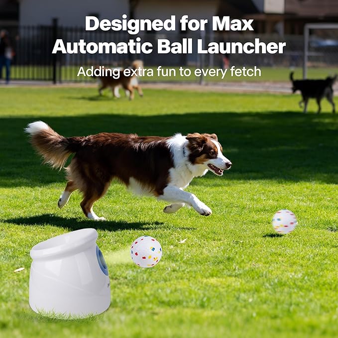 Pet Prime 2.5" ETPU Dog Balls for Upgraded Max Automatic Ball Launcher,6-Pack Durable Lightweight & Bite-Resistant Fetch Toys for Large Dogs,High Bounce & Easy to Clean