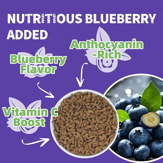 Just Try 16 OZ Blueberry Cat Treats for Indoor Cats, Gluten Free, Low-Calorie Healthy Cat Snacks, Plant-Based Fiber-Rich Natural Chicken Flavor Training Treats