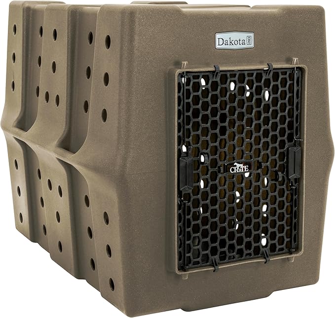Dakota 283 Canine Rough and Tough Economy Dog Crate w/ Removable Two-Way Door - Heavy Duty Outdoor Kennel for XL Breed Dogs (Coyote Granite, Extra Large)