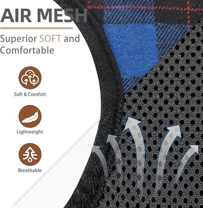 PUPTECK Soft Mesh Dog Harness and Leash Set Pet Puppy Cat Comfort Padded Vest No Pull Harnesses, Navy Blue, S