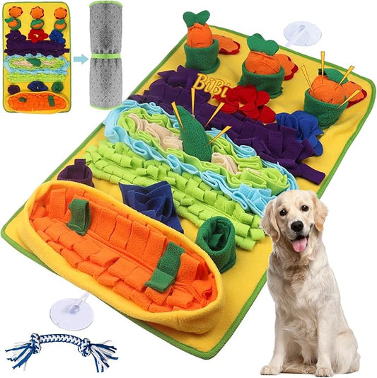 Snuffle Mat for Dogs Large Breed - 32'' X 20'' Washable Durable Sniff Mat for Slow Feeding Training, Enrichment Puzzle Toy for Mental Stimulation & Stress Relief
