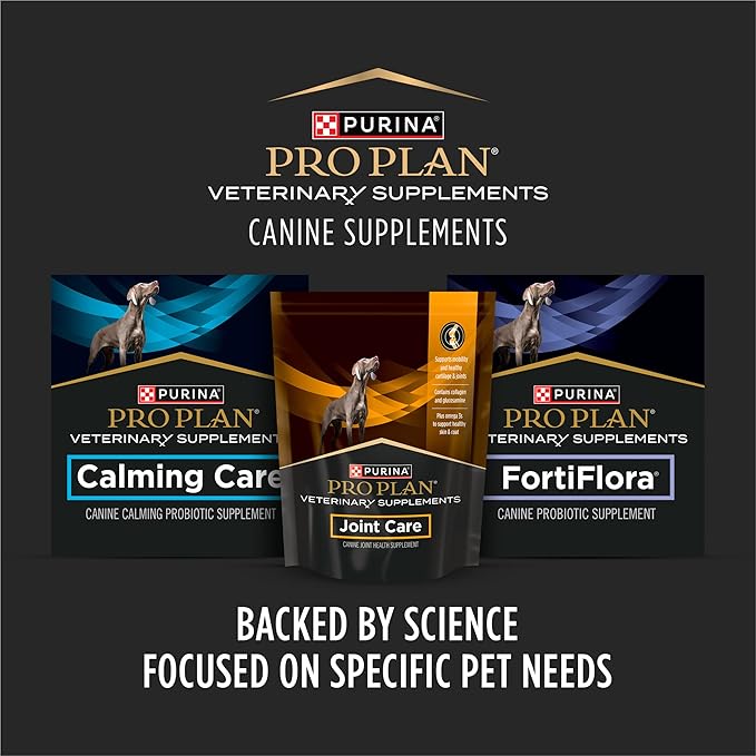 Purina Pro Plan Veterinary Large Breed Dog Joint Care Supplement with Glucosamine, Chondroitin, and Collagen to Support Hip and Joint Health – 30ct Pouch