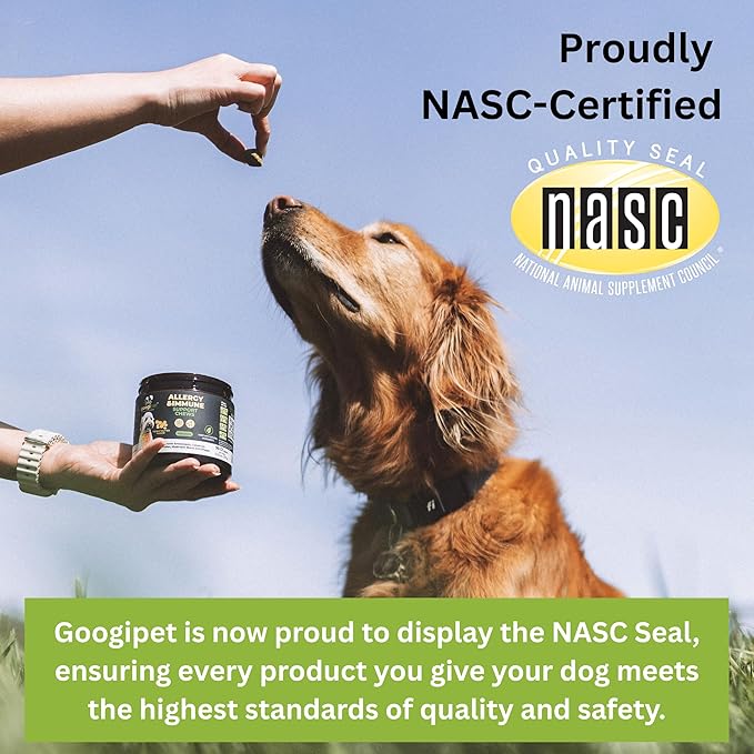 Googipet Premium 10 in 1 Dog Vitamins Multivitamin Chewable with Probiotics for Gut Health, Dog Vitamins and Supplements w/Vitamin C & Glucosamine for Joint Support (Chicken & Vegetable Flavor)