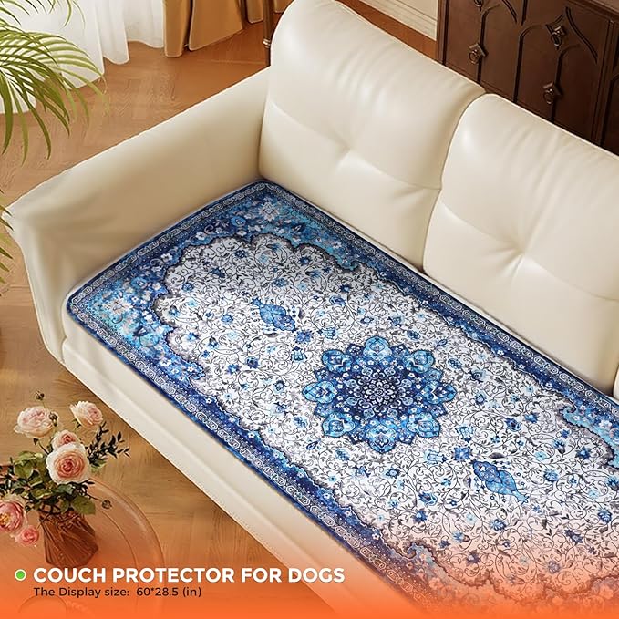 Hompet 2 Pack Super Absorbent Dog Door Mat for Muddy Paws, Washable Pee Pads for Dogs, Reusable Puppy Training Pads, Quick Dry Non-Slip Pet Entryway Rug, Leak-Proof Potty Pad for Indoor Floors 20x60