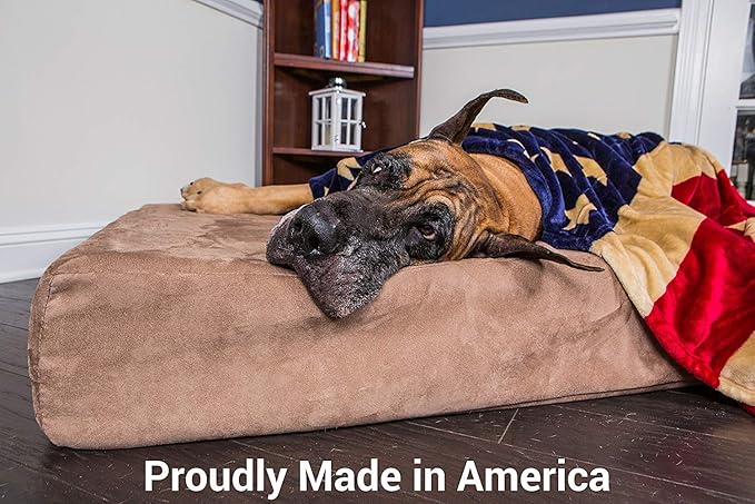 Barker Beds Giant Orthopedic Dog Bed - 7" Memory Foam Mattress - 100-300 lbs - Joint Pain & Arthritis Support - Vet Recommended, Washable Cover - Made in USA - 60"x48"x7" - Charcoal