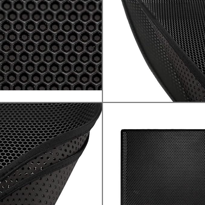 Pieviev Cat Litter Mat Double Layer Waterproof Urine Proof Trapping Mat 1 Pack (Black, 24x15 Inch (Pack of 1))