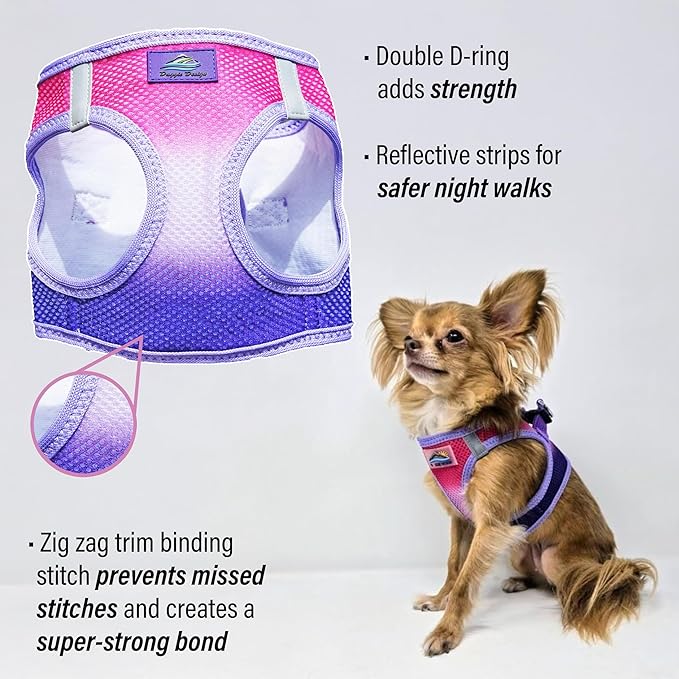 American River Choke-Free Dog Harness - Raspberry Sundae Ombre