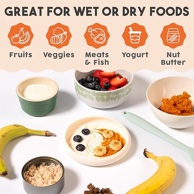 Awoo Lick Dish Silicone Dog & Cat Lick Mat & Slow Feeder with Suction Cups, Non-Slip, Dishwasher Safe, Extend Mealtime, Reduce Anxiety (Periwinkle)