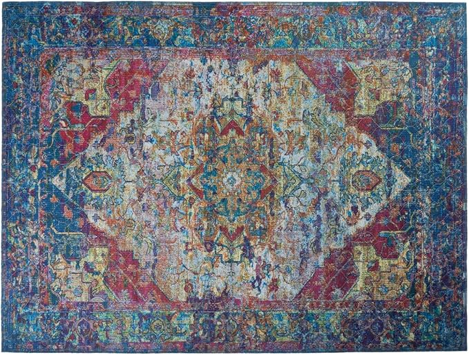 Lovewag Cat Litter Mat 2 Pack - Large 36x48 Machine Washable Easy Clean Non-Slip Waterproof Trapping Mats for Cats - Bohemian Jewel