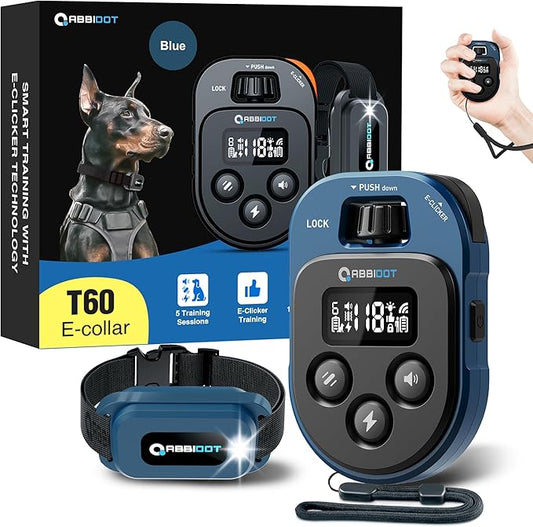 ABBIDOT Dog Shock Collar, 4500FT Dog Training Collar with Remote，IPX7 Waterproof Rating，6 Training Modes (Beep, Vibration, Safe Shock), Enhanced Night Light, Rechargeable E-Collar for Dogs 10-130 lbs