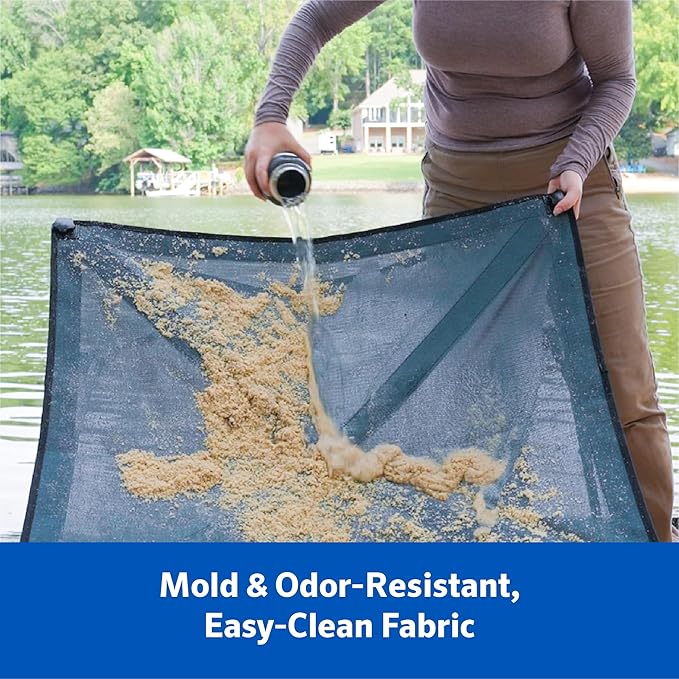 Coolaroo On-The-Go Elevated Dog Bed Kit – Portable & Cooling Travel Cot with HeatShield Fabric for Large Dogs, Lightweight & Compact, Includes Matching Carry Bag & Everglade Green Bonus Cover, Large