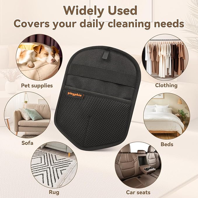 Washable Reusable Pet Hair Remover Glove for Dog & Cat Hair – Electrostatic Fur Removal Tool for Laundry, Clothes, Sofa, Carpet & Car Seats – Easy Clean Lint Remover for Pet Owners