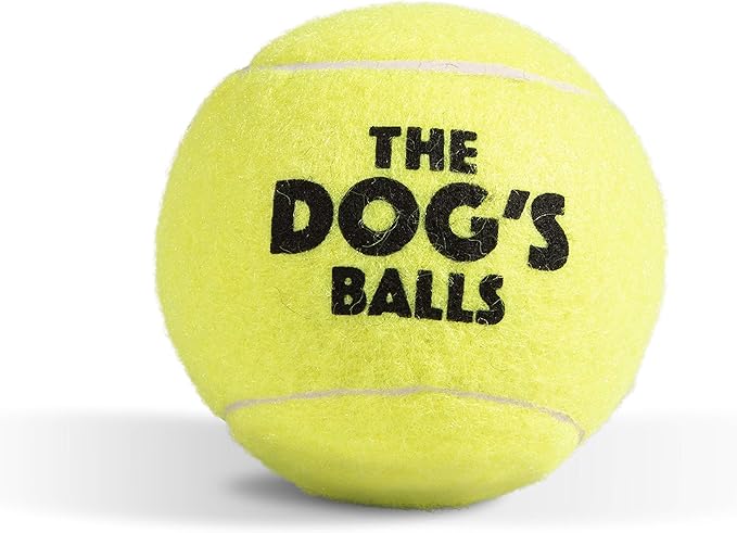 The Big Dog's Balls, Dog Tennis Balls, Yellow 3-Pack, Strong Toy for Agility Training, Puppy Training, Play, Exercise & Fetch 3 Inches Diameter
