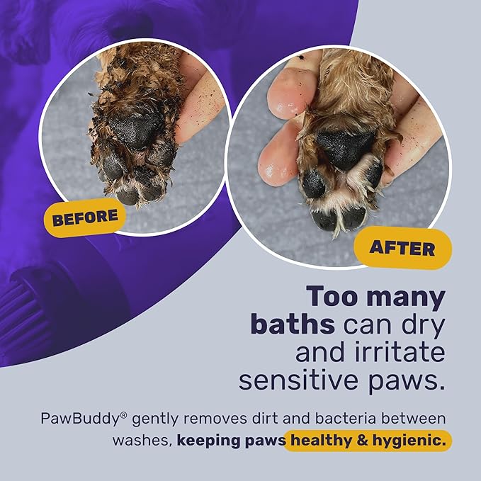 PawBuddy Puppy Paw Cleaner – Essential Paw Washer for Small Dogs & Puppies – Gentle Mud & Buildup Remover – Portable Puppy Grooming Brush & Hygiene Tool for Clean, Healthy Paws