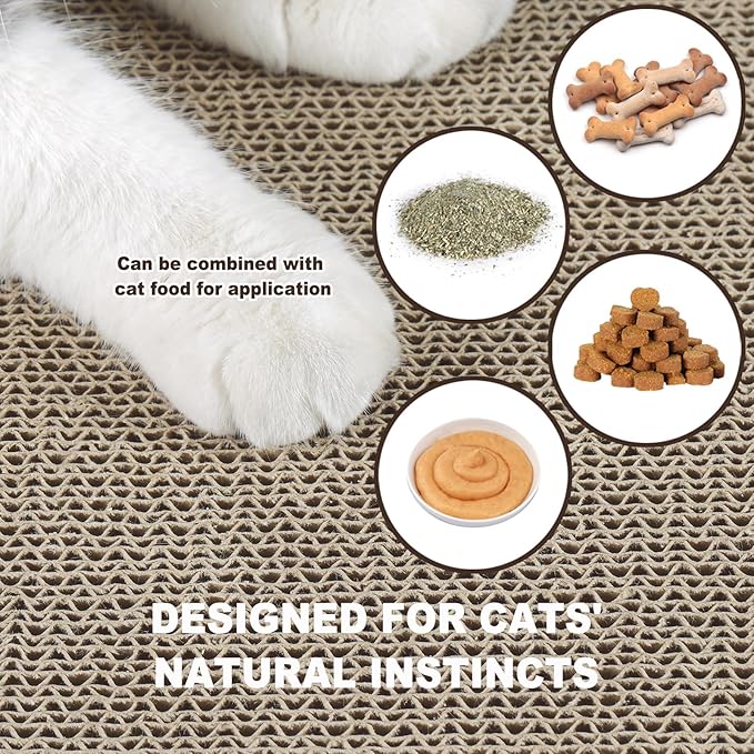 Cardboard Cat House with Scratcher – Red Cherry Milk Carton Design, 22.5''H x 13''L x 13''W, Indoor Cat Playhouse & Hideout for Cats up to 16 lbs, Portable Handle, Corrugated Scratch Pad