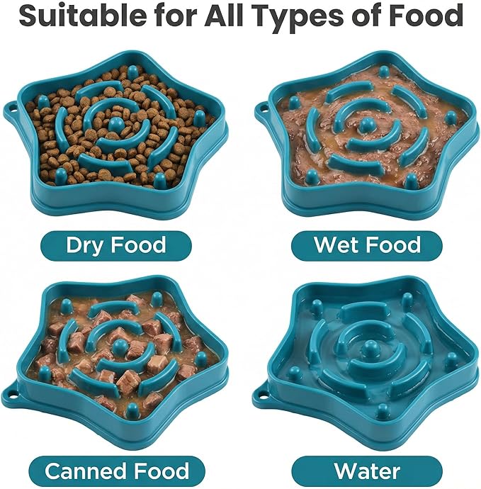 Pet Slow Feeder Bowl for Small Dogs, Puzzle Feeder for Petite Dogs, Anti-Choking, Slow Eating, 350ML Capacity, BPA-Free, Small Size