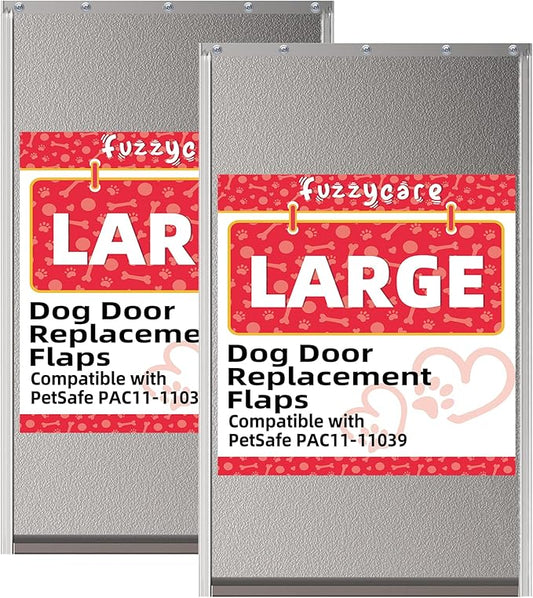 2PACK Large Dog Door Replacement Flap with Screws,Doggie Door Replacement Flaps Compatible with PetSafe Freedom Doggie Doors PAC11-11039,10 1/8" X 16 7/8",Weather Resistant and Easy to Install
