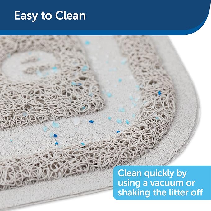 PetSafe Cat Litter Mat - Waterproof Litter Trapping Mat for Hygienic Clean Floors - Anti-Slip Double Layer Back - Cat-Friendly Texture for Sensitive Paws