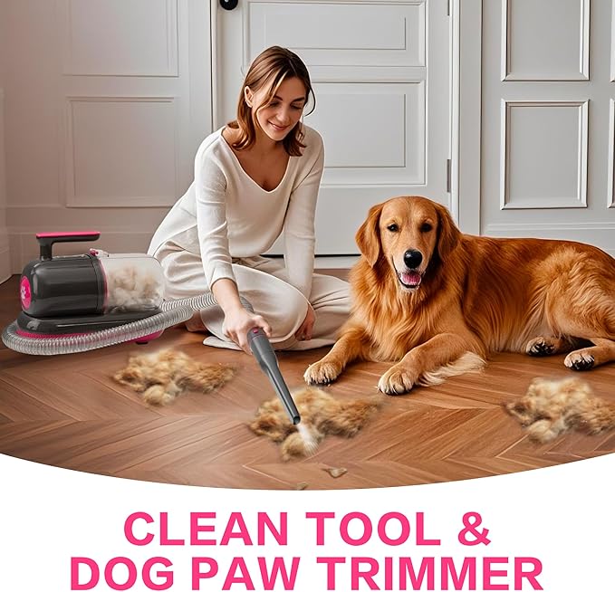 S7 Dog Grooming Vacuum Kit with Nail Grinder,1.5L Dust Cup,Dog Hair Vacuum for Shedding,Grooming Tools for Dogs,Home Cleaning