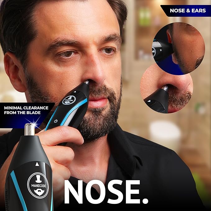 11-in-1 Men's Beard and Mustache Electric Trimmer Kit, Cordless Body and Nose Hair Razors, Set of Beard Clippers, USB Rechargeable Battery, Shaver for Men, Lifetime Self-Sharp Blades