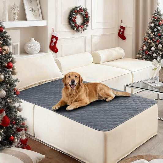 Waterproof Dog Bed Cover Pet Blanket, Soft Couch Cover for Dogs Washable, Non-Slip Dog Blanket Protect Furniture Couch Sofa Car for Puppy Large Dogs Cat (40x50 Inch, Dark Grey)