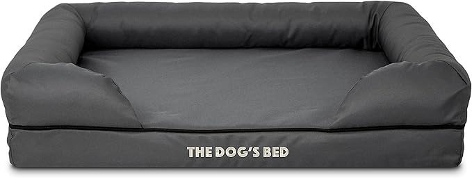 The Dog’s Bed Medium Oxford Grey, Memory Foam, Pain Relief: Arthritis, Hip & Elbow Dysplasia, Post Surgery, Lameness, Supportive, Calming, Waterproof Washable Cover, Veterinary Approved