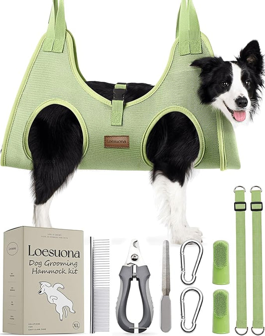 Dog Grooming Hammock – for Dogs Cat Grooming Hammock,Dog Sling for Nail Trimming with Dog Nail Clippers for Small Dogs,Dog Hammock for Nail Trim,Dog Hanging Harness for Nail Trimming