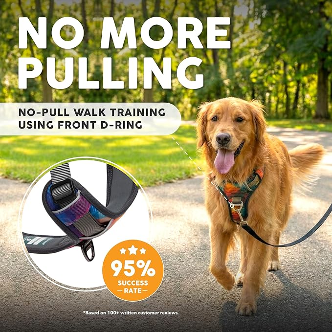 Embark Adventure No Pull Dog Harness, Reflective Trim No Pull Harness for Medium Sized Dog - Military Grade Nylon, Front Clip with Gel Lined Handle. Soft & Padded Puppy