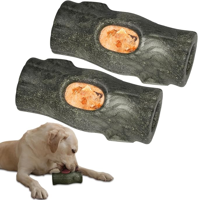 2 Pack Interactive Dog Toys for Aggressive Chewers, Long-Lasting Frozen Dogs Treat Holder to Keep Them Busy, Indestructible Dog Enrichment Toys - Reduce Anxiety, Safe for Large/Medium Breed