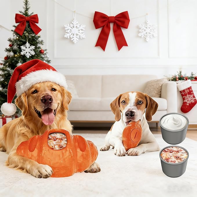 Aggressive Chew Toys for Large Dogs, Anxiety Relief for Dogs Toy, Christmas Dog Frozen Treat Toy, Indestructible Chew Toys for Peanut Butter and Frozen Treats Reduces Anxiety