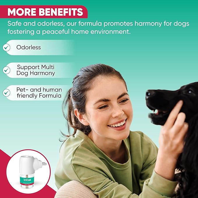 Pheromone Diffuser for Dogs: Advanced Dog Calming Diffuser - Calming Pheromones for Dogs - Dog Appeasing Pheromone - Dog Calming Diffuser for Dog Anxiety Relief, 2 Pack (Mint Blue)