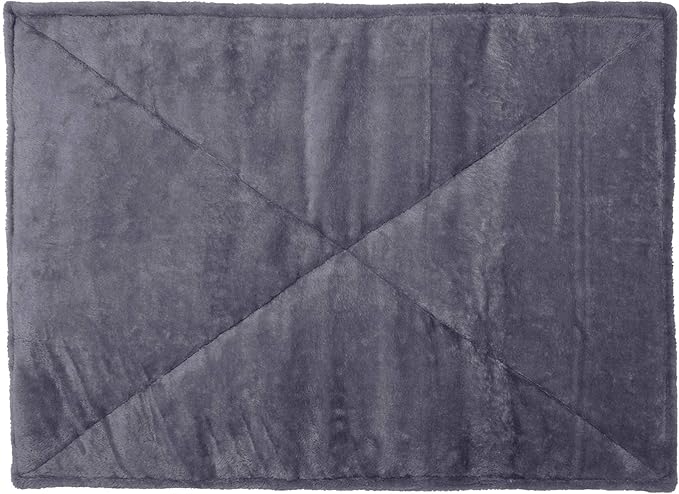 Furhaven ThermaNAP Self-Warming Cat Bed for Indoor Cats & Large/Medium Dogs, Washable & Reflects Body Heat - Quilted Faux Fur Reflective Bed Mat - Gray, Large