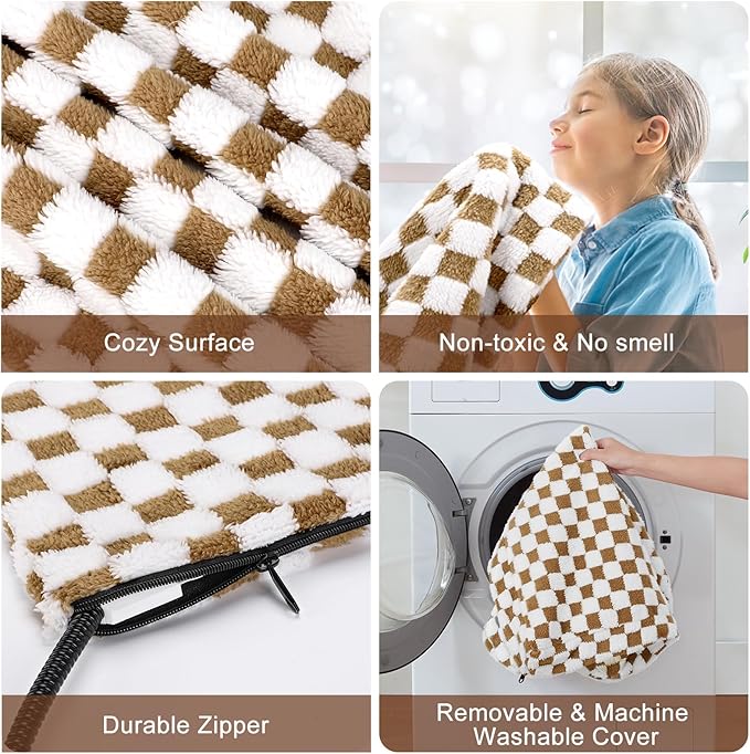 MIXJOY Heated Dog Bed, 11 Adjustable Temperature Dog Heating Pad Indoor with Timer, Pet Heated Mat for Dogs Cats, Electric Cat Heating Pad with Washable Cover, Heated Pet bed-28''x20'', Medium