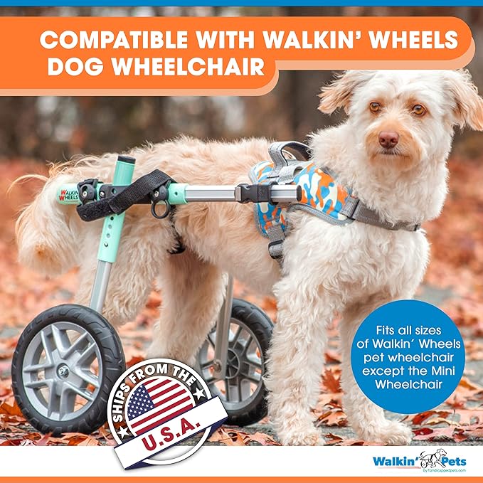 Walkin’ Warrior No Pull Dog Harness, Adjustable Straps for Custom Fit, Compatible with Dog Wheelchair, Breathable Mesh Lining for Comfort