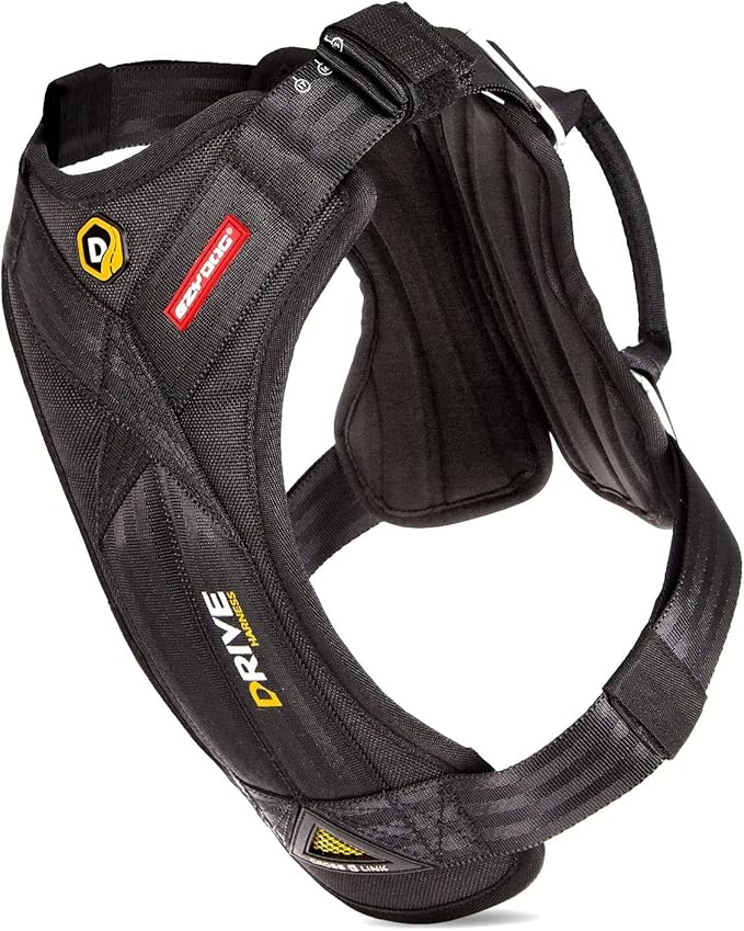 EzyDog Drive Dog Car Harness – Crash Tested and Certified (US-FMVSS 213) Dog Seat Belt Harness for Safe Travel, Adjustable with Padded Comfort (Large)