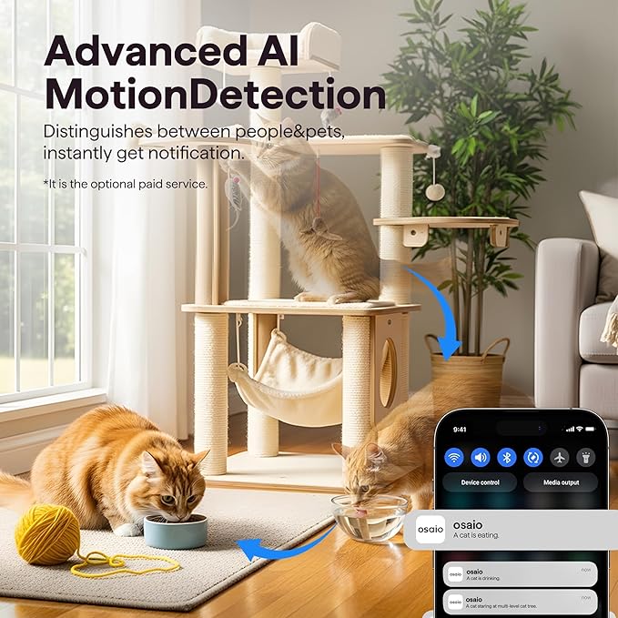 3MP Indoor Security Camera, Cameras for Home Security with 25ft Night Vision, AI Detection, Motion Alerts, 2-Way Audio, 24/7 Cloud & SD Card Storage, Home Camera That Works with Alexa/Google