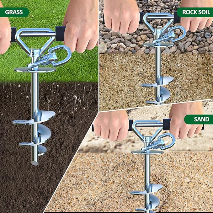 Dog Tie Out Cable and Stake,with 30FT Heavy Duty Cable,360° Swivel Dog Run Stake-No Tangle-Runner for Yard,-Suitable for Up to 150 lbs- Idela for Yard Outdoor Camping