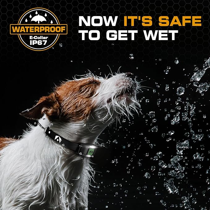 INVIROX Dog Training Collar with Remote [Spark K9] 1100 Yard Range, 124 Levels of Control, Beep, Vibration & E-Stim Modes, IP67 Waterproof E Collar for Dogs Training