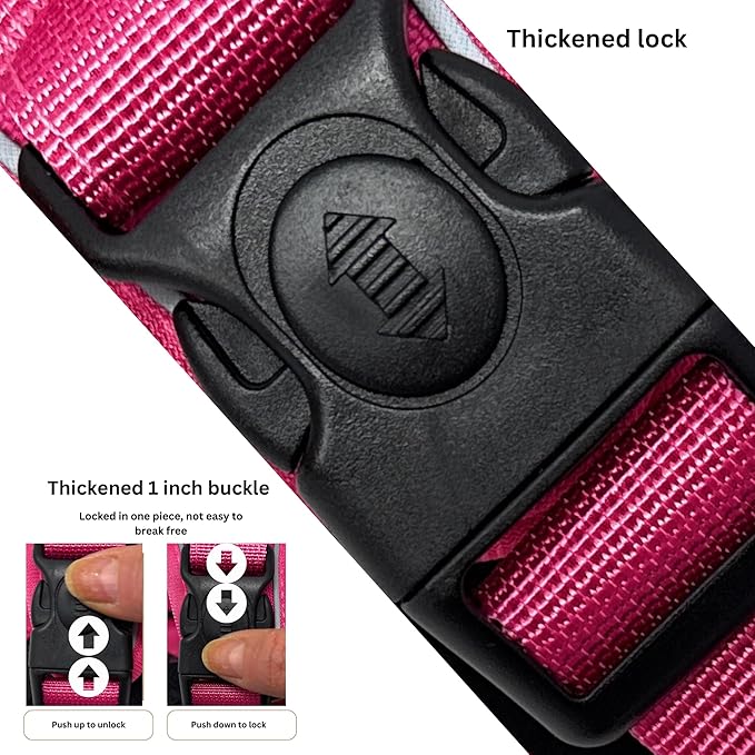 Dog Harness with Airtag Holder and Leash Set-Premium Oxford Breathable Material- Durable Reflective Airtag Dog Harness and Leash Set for Small, Medium, Large and X Large Dogs