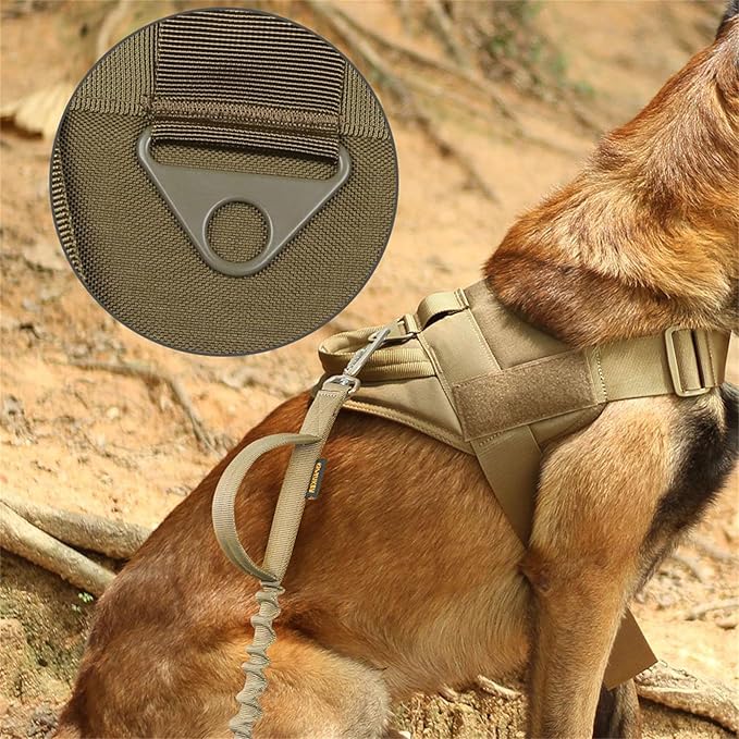 EXCELLENT ELITE SPANKER Tactical Dog Vest Training Military Patrol Service Dog Harness Easy Control Adjustable No-Pull Nylon Pet Harness with Handle for Small Medium Large Dogs(MCP-XL)