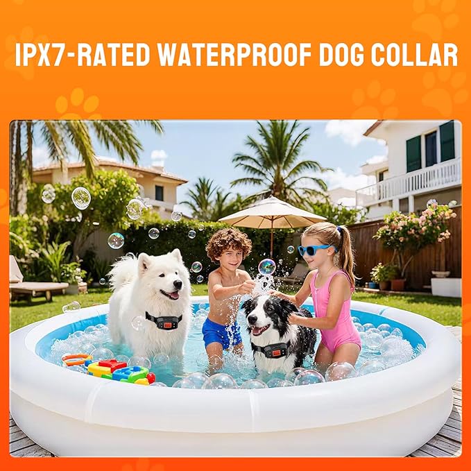 Wireless Dog Fence System, Dog Fence Outdoor for Yard, GPS Dog Collar IPX7 Waterproof, 33–999 Yd Adjustable Boundary, Auto Memory Setting,Vibration & Shock Collar for Dogs