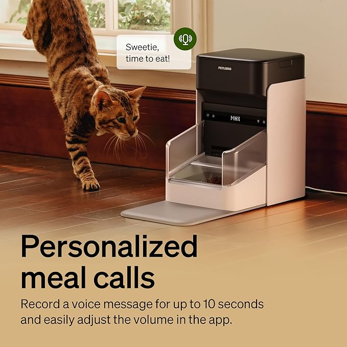 PETLIBRO RFID Automatic Cat Feeder, Collar Sensor-Activated Personalized Meals, Cats Recognition & Diet Tracking for Multi-Pet Homes and Different Diets, 5G&2.4G Wi-Fi Programmable Cat Food Dispenser