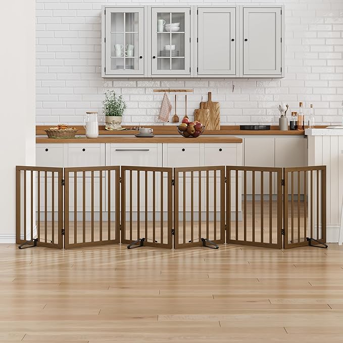 Dog Gate for Stairs,Foldable Dog Gate for Indoor Doorways House,Freestanding Pet Gates for Dogs,Doogie Puppy Fence Gate