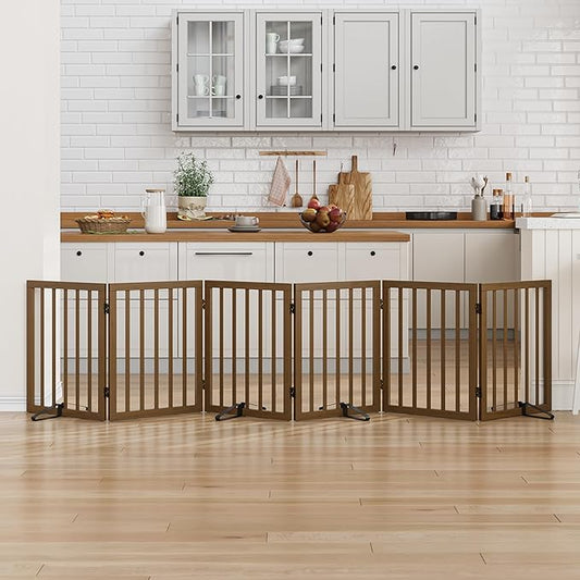 Dog Gate for Stairs,Foldable Dog Gate for Indoor Doorways House,Freestanding Pet Gates for Dogs,Doogie Puppy Fence Gate